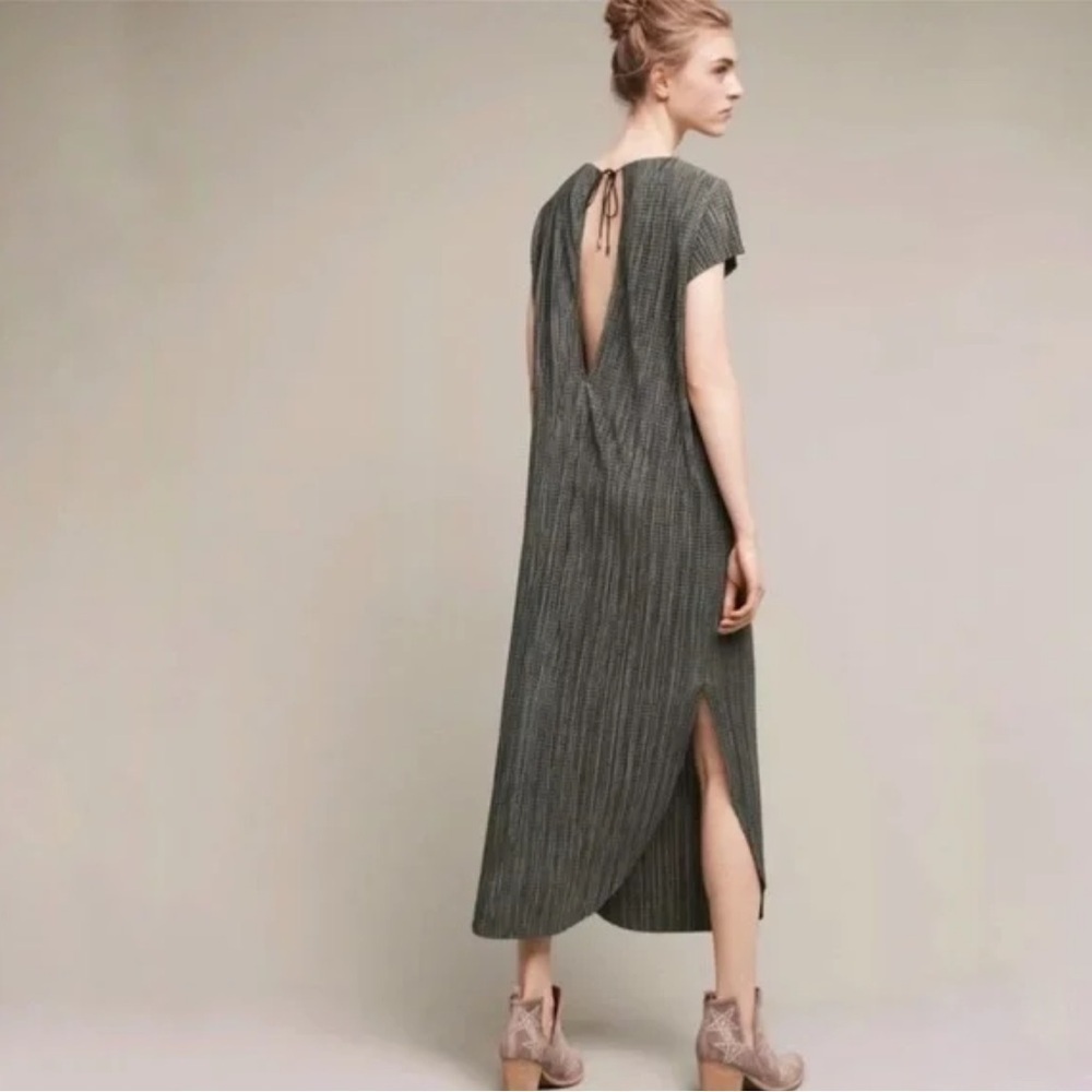 Sabina Musayev Anthropologie Renaissance Shirin Crinkle Dress Green Boho Large